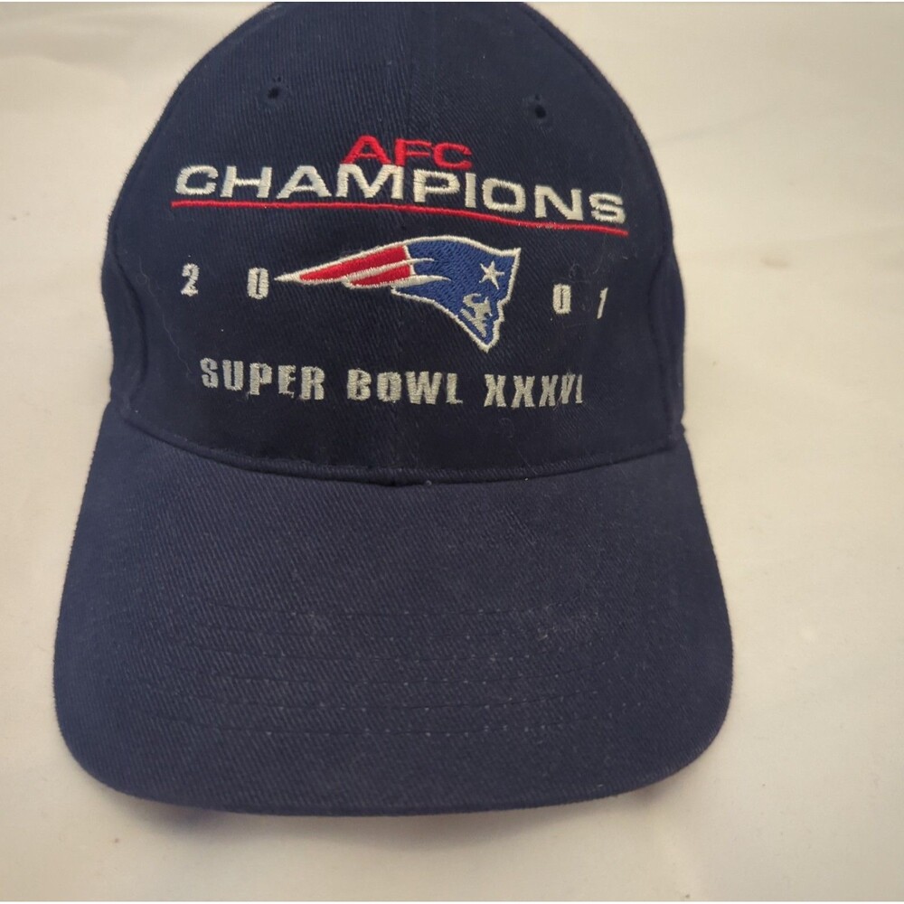 Vintage New England Patriots Super Bowl XXXVI Champions Hat Headmaster Strapback